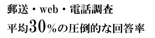 3割のアンケート回収率